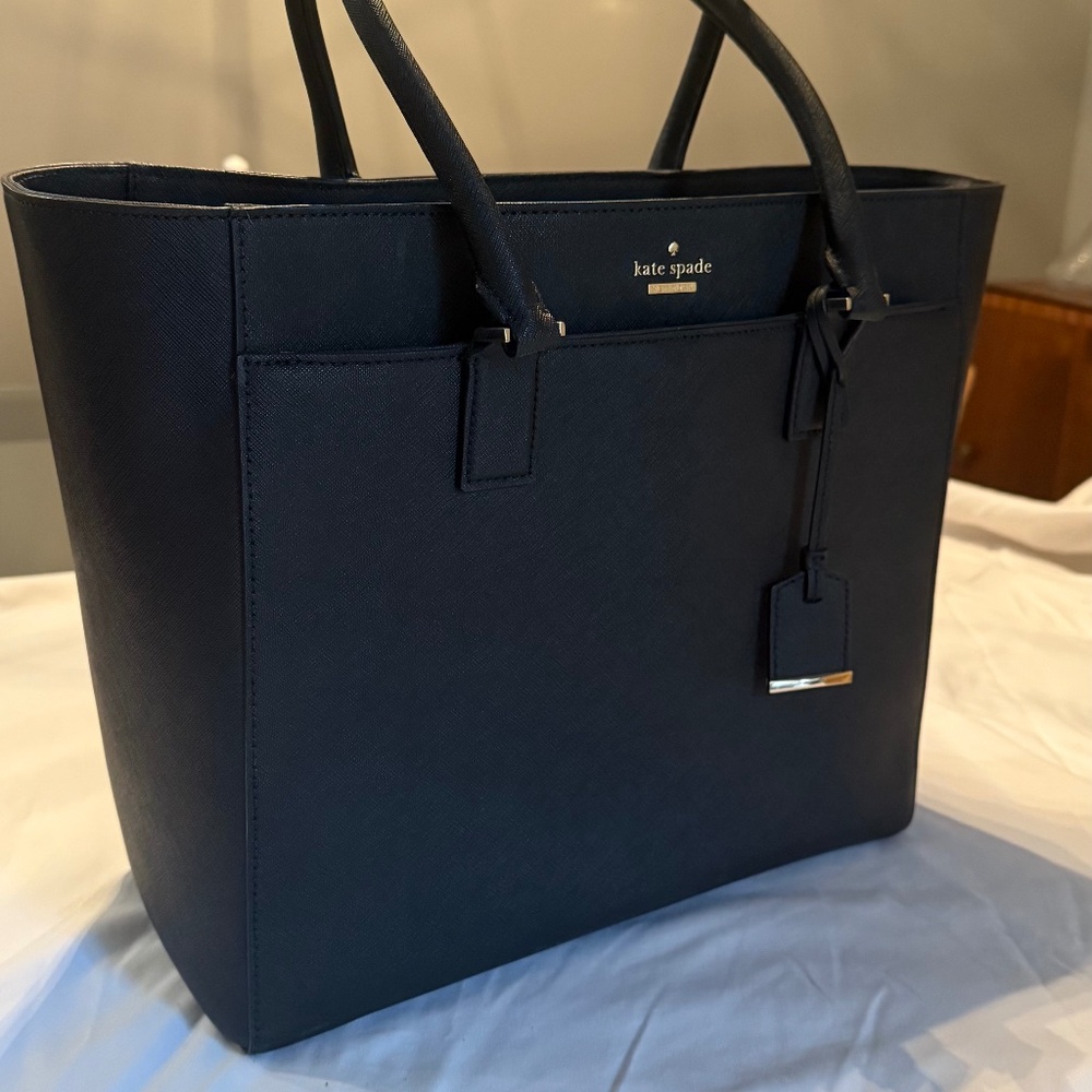 Kate Spade Black Structured Work Tote